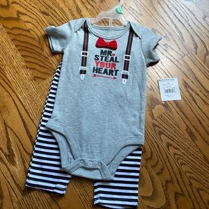 Valentine’s Day Bodysuit Set | 6-9M | NWT